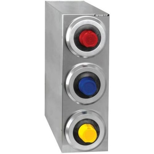 Dispense Rite SLR-R Stainless Steel Countertop Cup Dispensing Cabinet, 24 1/2 x 8 1/2 x 23 inch.