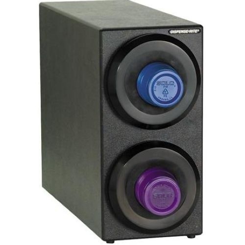 Dispense Rite SLR-S Black Polystyrene Countertop Cup Dispensing Cabinet, 16 1/4 x 8 x 23 inch.