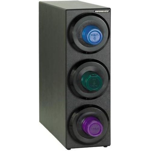 Dispense Rite SLR-S Black Polystyrene Countertop Cup Dispensing Cabinet, 24 1/4 x 8 x 23 inch.