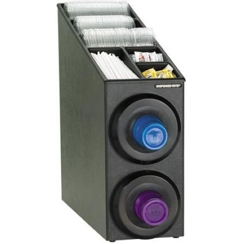 Dispense Rite SLR-SL Black Polystyrene Countertop Cup Dispensing Cabinet, 22 1/4 x 8 1/2 x 24 inch.