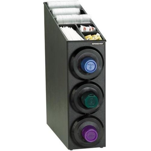 Dispense Rite SLR-SL Black Polystyrene Countertop Cup Dispensing Cabinet, 29 1/4 x 8 1/2 x 24 inch.