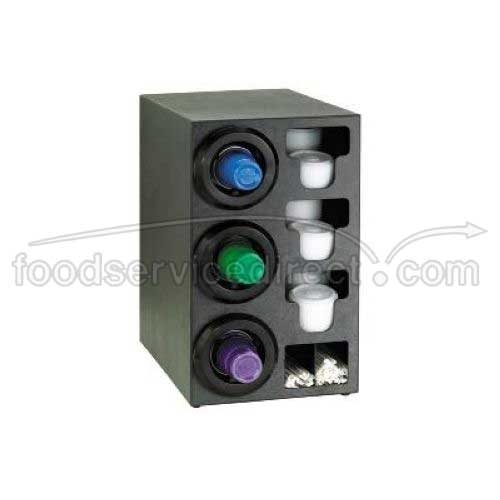 Dispense Rite STL Black Polystyrene Combination Cup Dispensing Cabinet, 24 1/4 x 14 1/2 x 23 inch.