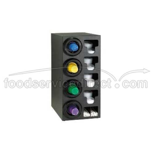 Dispense Rite STL Black Polystyrene Combination Cup Dispensing Cabinet, 32 2/4 x 14-1/2 x 23 inch.