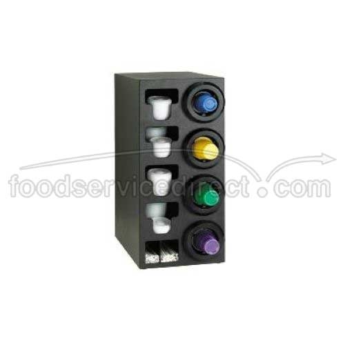 Dispense Rite STL Black Polystyrene Combination Cup Dispensing Cabinet, 32 1/4 x 14 1/2 x 23 inch.