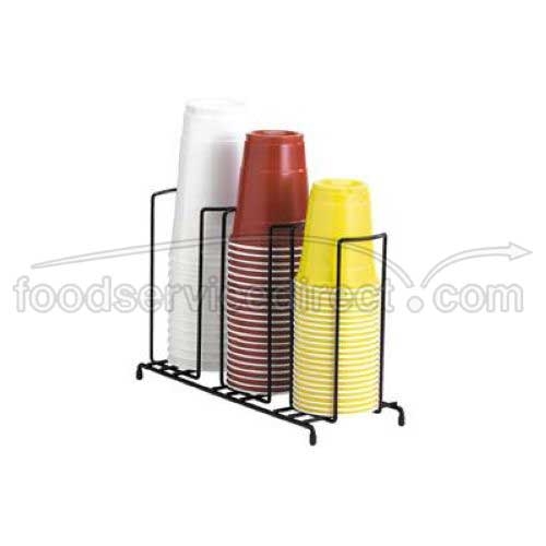Dispense Rite WR Black Wire Rack Cup and Lid Organizer, 8 1/2 x 14 1/2 x 5 inch -- 3 per case.