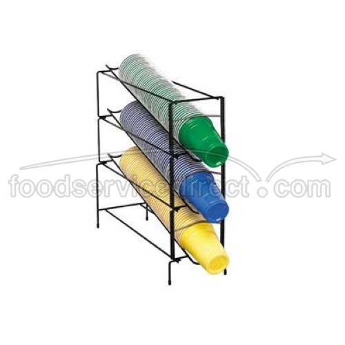 Dispense Rite WR-CT Black Wire Rack Cup Dispenser, 19 1/4 x 7 3/4 x 20 inch.