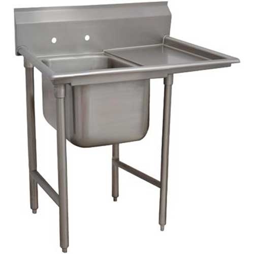 Standard 930 Series Stainless Steel Regaline Sink with 1 Compartment, Right Drain Board.Overall Length 40 inch.