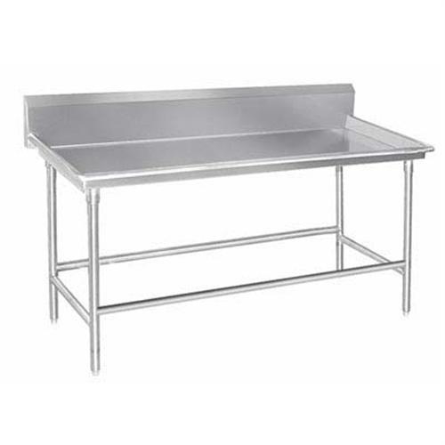 Stainless Steel 3 inch Raised Edge Sort Table with 10 inch Backsplash. Size: 30 X 48 inch.