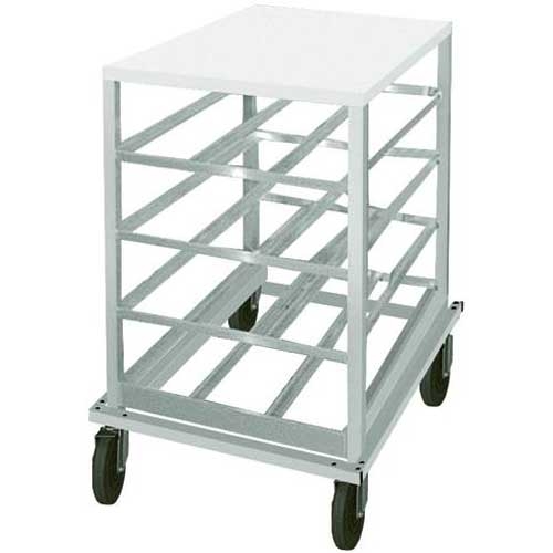 Poly Top Mobile Can Rack - Half Size, Holds 54 #10 Size Cans Or 72 #5 Cans.