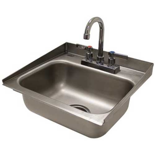 One Compartment General use Drop-in Sink Includes Faucet and Drain Size : 16 x 15 inch.