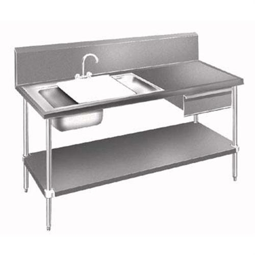 Stainless Steel Countertop Prep Table. Size : 30 inch X 72 inch.