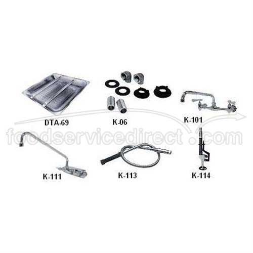 Pre-Rinse Basket 16x20 inch with Slide Bar - Dishtable Accessory.