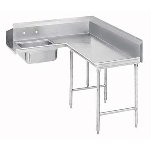 Spec-Line K30 Series Stainless Steel Soil Korner 10 Feet Dishtable Left.