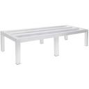 Aluminum Dunnage Rack 6 Legs Size: 24 x 60 x 12 inch.