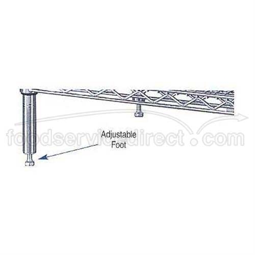 Epoxy Chrome Post With Caster 14 inch For Wire Shelving.