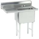 Stainless Steel Fabricated Economy Sink with 1 Compartment, Left Drain Board.Overall Length 45 inch.