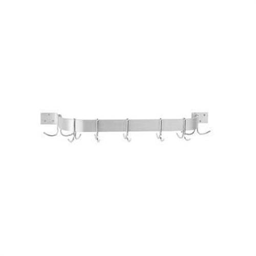 Wall Mounted Single Bar Aluminum Pot Rack. Size: 24.