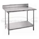 Premium Stainless Steel Work Table, 5 inch Back Splash With Stainless Steel Legs and Undershelf, 24 x 30 inch.
