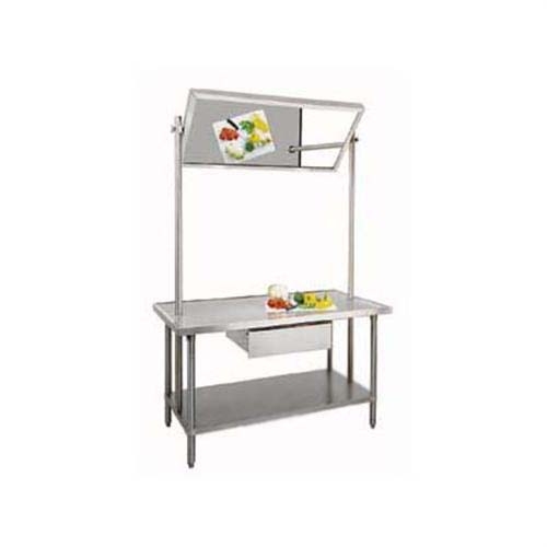 Stainless Steel Demo Table with Mirror. Size : 36 inch X 60 inch.
