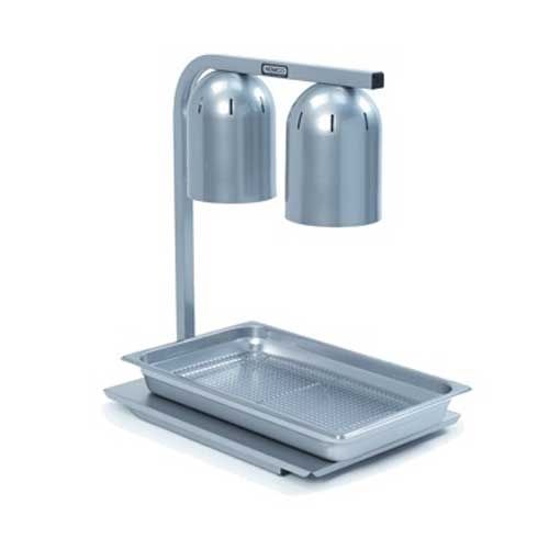 Nemco Food Equipment Freestanding Infrared Two Bulb Warmer, 14 x 11.25 x 24 inch.