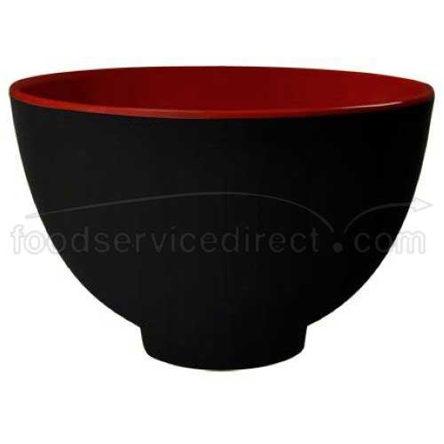 GET Enterprises inc Fuji Japanese Series Melamine Black with Red Bowl, 6 inch -- 12 per case.