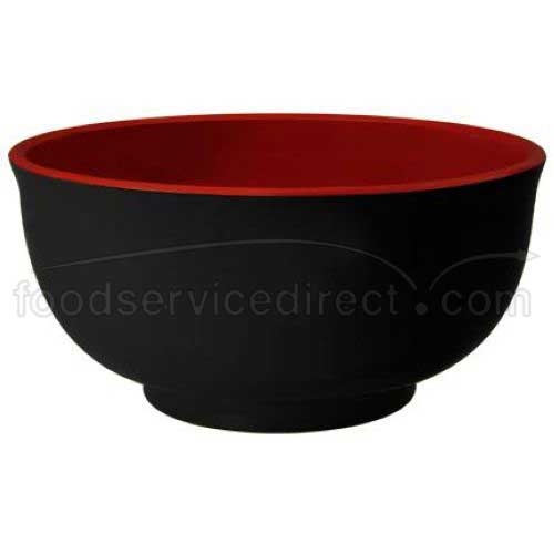 GET Enterprises inc Fuji Japanese Series Melamine Black with Red Bowl, 6.75 inch -- 12 per case.