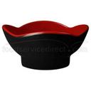 GET Enterprises inc Fuji Japanese Series Melamine Black with Red Scallop Dish, 3 Ounce -- 12 per case.