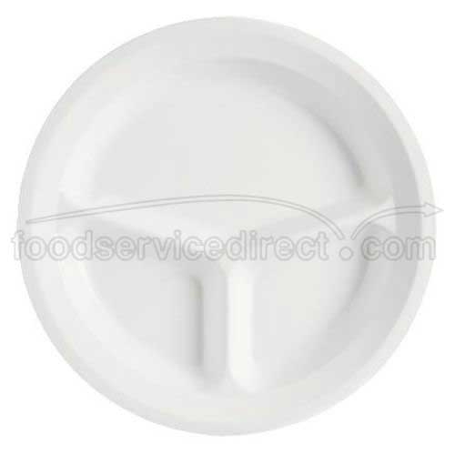 GET Enterprises inc Supermel I Melamine 3 Compartment Plate, 11 inch -- 12 per case.