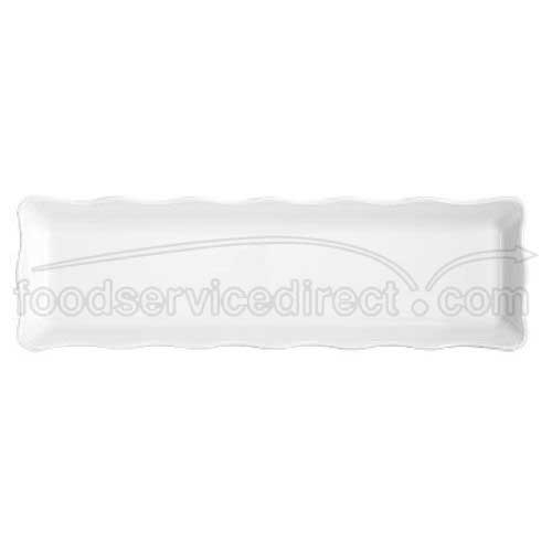 GET Enterprises inc Bake and Brew Melamine Scallop Edged Rectangular Display Tray, 19 x 5.25 inch -- 12 per case
