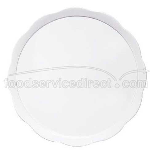 GET Enterprises inc Bake and Brew Melamine White Scallop Edged Round Display Plate, 11.5 inch -- 12 per case