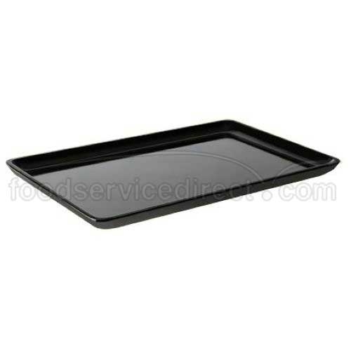 GET Enterprises inc Bake and Brew Melamine Black Rectangular Platter, 11.69 x 7.88 inch -- 12 per case