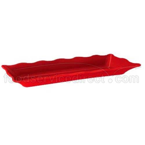 GET Enterprises inc Red Sensation Melamine Rectangular Tray, 17.5 x 6.75 inch -- 6 per case