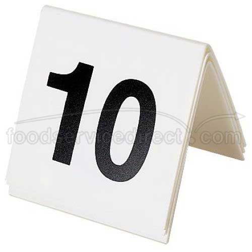 Get Enterprises Inc. Polypropylene White Table Tent Numbers 51–75 -- 3 Per Case