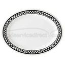 GET Enterprises inc Diamond Chexers Melamine Oval Platter, 12 x 9 inch -- 12 per case.