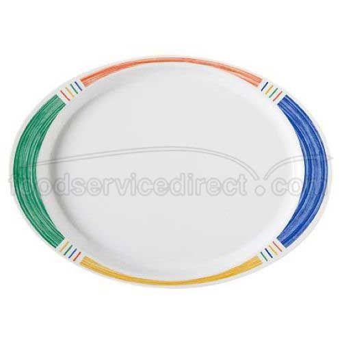 Get Enterprises Inc Diamond Barcelona Melamine Oval Platter, 14.75 X 10.5 Inch -- 12 Per Case