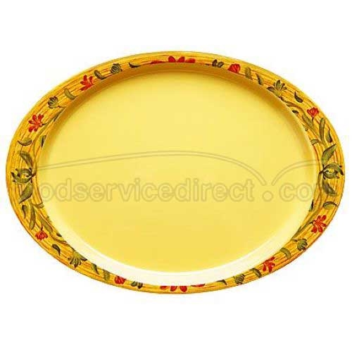 GET Enterprises inc Venetian Melamine Oval Platter, 14.75 x 10.5 inch -- 12 per case.
