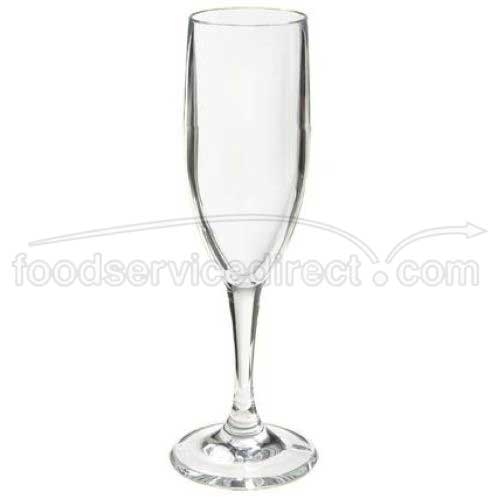 GET Enterprises Inc Styrene Acrylonitrile Stemware Clear Champagne Glass, 6 Ounce -- 24 per case.