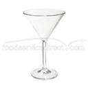 GET Enterprises Inc Styrene Acrylonitrile Stemware Clear Martini Glass, 6 Ounce -- 24 per case.