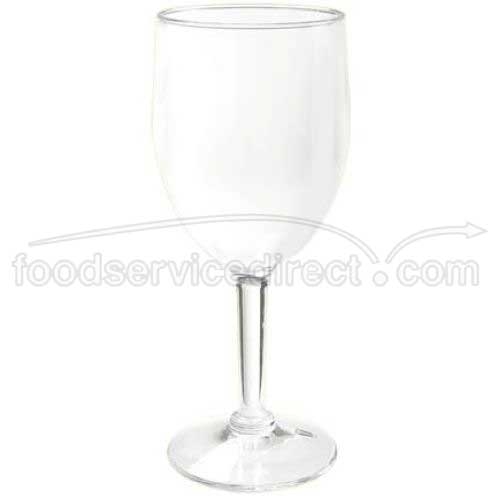 GET Enterprises Inc Styrene Acrylonitrile Stemware Clear Wine Glass, 8 Ounce -- 24 per case.