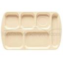 Black GET Enterprises inc Melamine Right Handed 6 Compartment School Tray, 15.5 x 10 inch -- 12 per case.