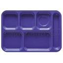 GET Enterprises inc Acrylonitrile Butadlenen Styrene Right Handed 6 Compartment School Tray, 10 x 14.5 inch -- 12 per case.