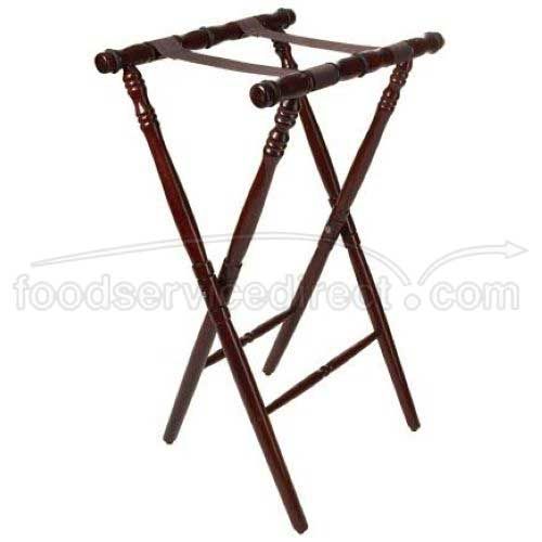 Get Enterprises Inc Luxury Hardwood Mahogany High Tray Stand, 30.25 Inch -- 4 Per Case