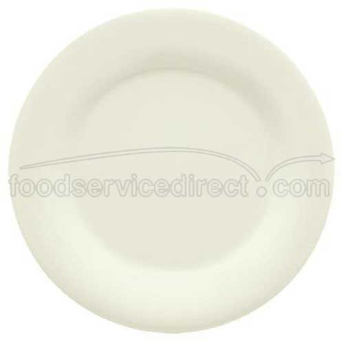 GET Enterprises inc Diamond Ivory Melamine Round Wide Rim Plate, 10.5 inch -- 12 per case.