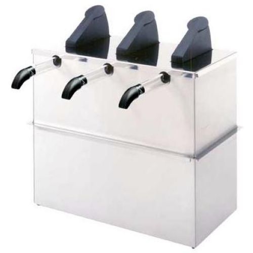Server Triple Express Drop-In Condiment Dispenser with Three Plastic Pump, 10.437 x 10.25 x 13.75 Inch.