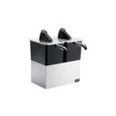 Server Twin Express Countertop Condiment Dispensers - Stainless Steel Stand, 17.75 x 14.937 x 14 inch.