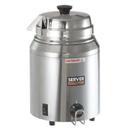 Server Stainless Steel Single Vessel Round Food Warmer Server with Ladle, 500 Watt.