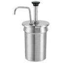 Server Stainless Steel Condiment Pump for 2 1/2 Quart Vegetable Inset, 3.625 x 5.625 x 5 inch.