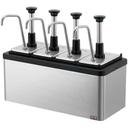 Server Stainless Steel Condiment Pump Only for 1/9-Size Jar, 6 inch Deep.