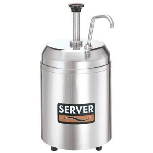 Server Countertop Chilled Cream Server with 3 Quart Holdcold Jar, 14.937 x 7.75 x 10.437 inch.