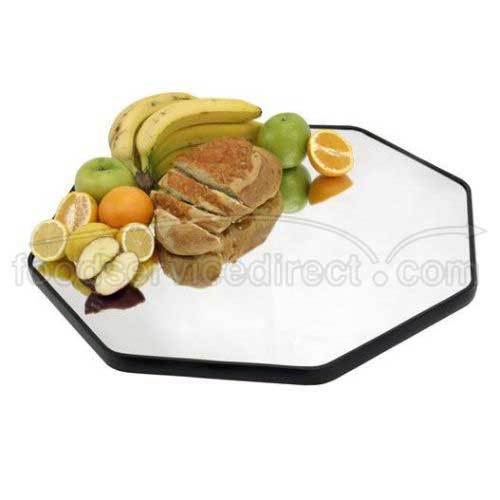 Buffet Enhancements Food Display Mirror Tray - Octagonal Rimmed, 24 inch.